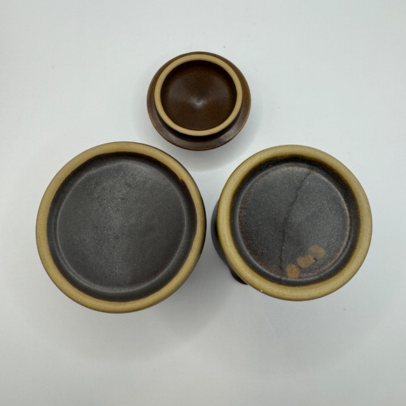 Denby Arabesque or Samarkand Cream and Sugar Bowl Set. Note chip on creamer. - Picture 4 of 12